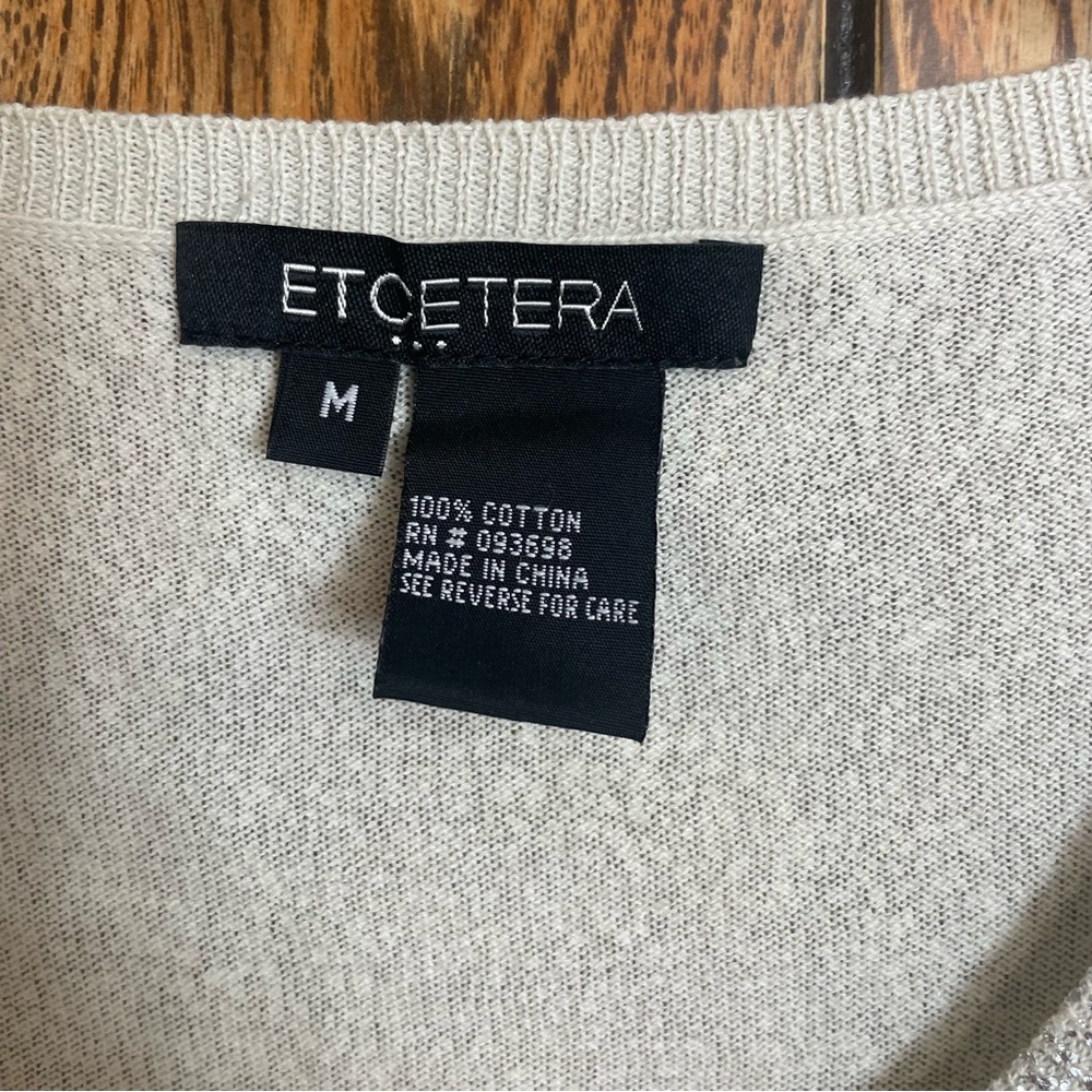 Etcetera Silver Crackle Lightweight Cardigan Swea… - image 8